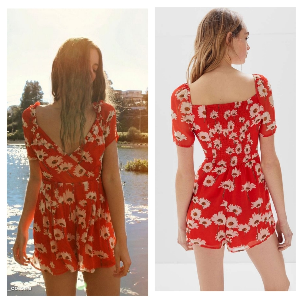 Urban Outfitters Lula Floral Surplice Romper
